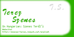 terez szenes business card